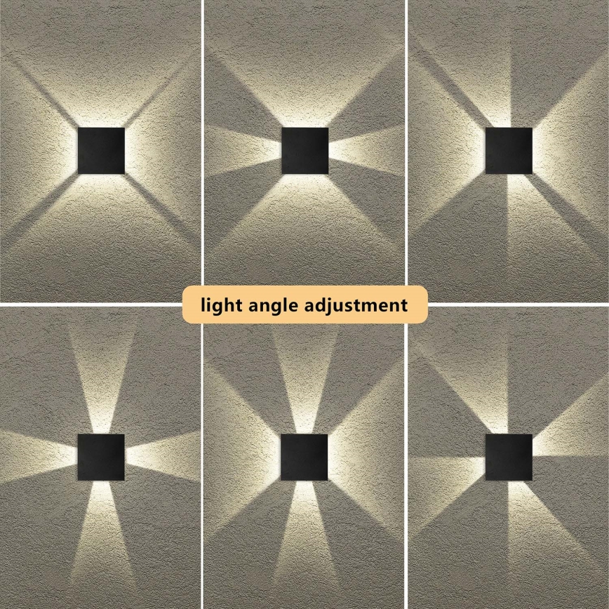Brilagi - LED buitenwandlamp QUADRAY LED/4W/230V zwart IP65