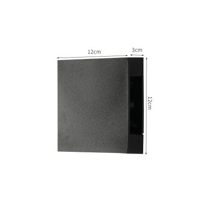 Brilagi - LED buitenwandlamp QUADRAY LED/4W/230V zwart IP65