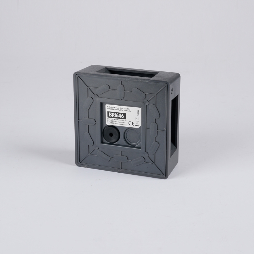 Brilagi - LED buitenwandlamp QUADRAY LED/6W/230V antraciet IP54