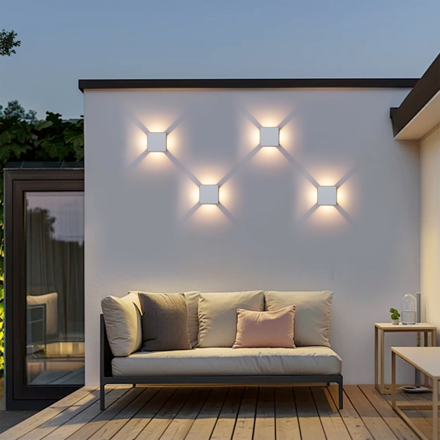 Brilagi - LED buitenwandlamp QUADRAY LED/6W/230V wit IP54