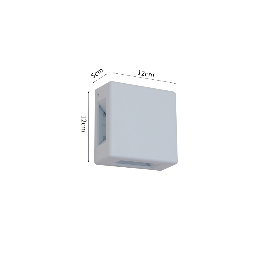 Brilagi - LED buitenwandlamp QUADRAY LED/6W/230V wit IP54