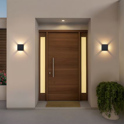 Brilagi - LED buitenwandlamp QUADRAY LED/6W/230V zwart IP54