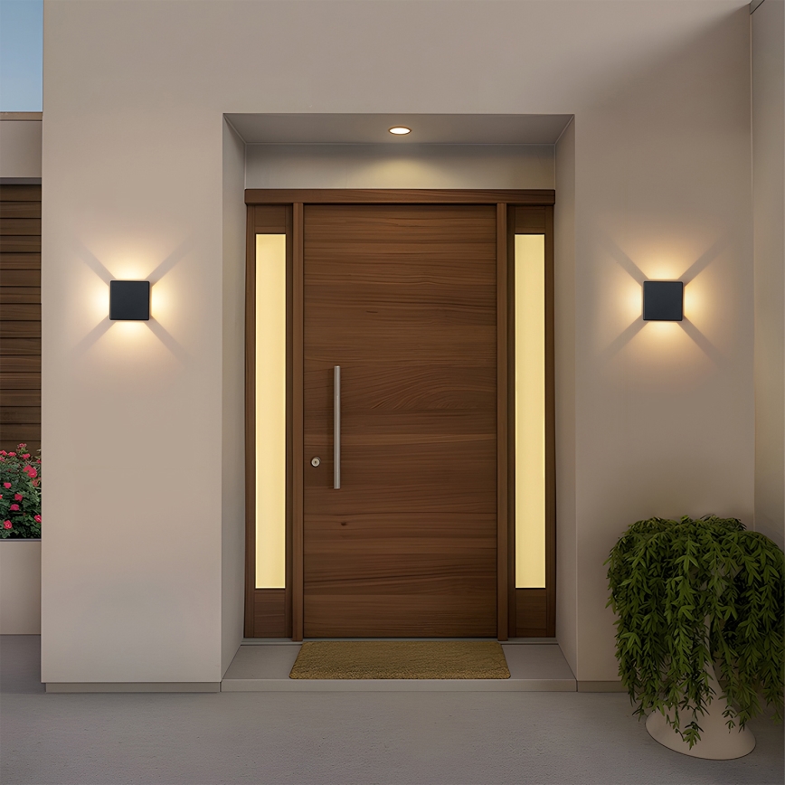 Brilagi - LED buitenwandlamp QUADRAY LED/6W/230V zwart IP54