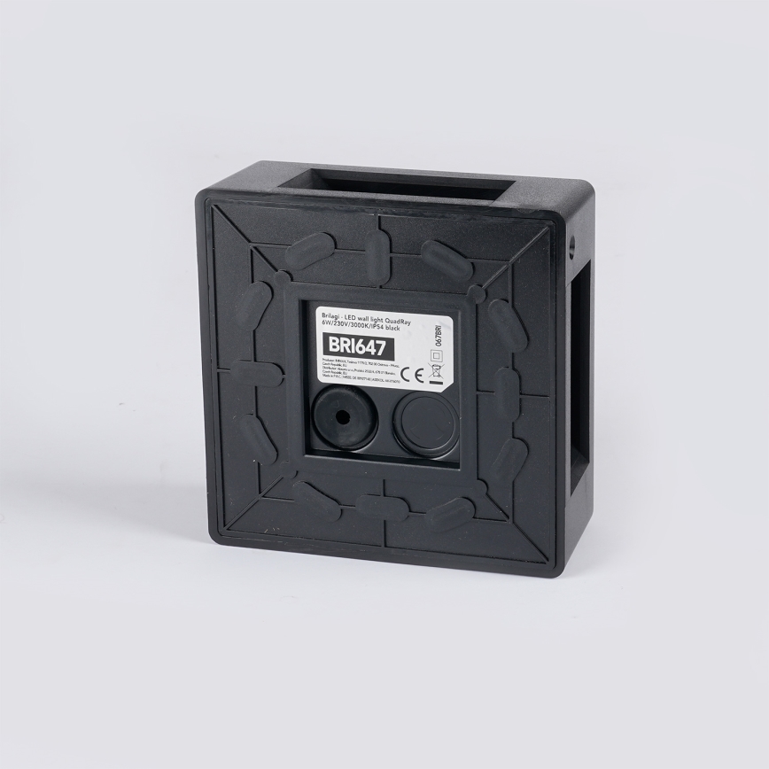 Brilagi - LED buitenwandlamp QUADRAY LED/6W/230V zwart IP54
