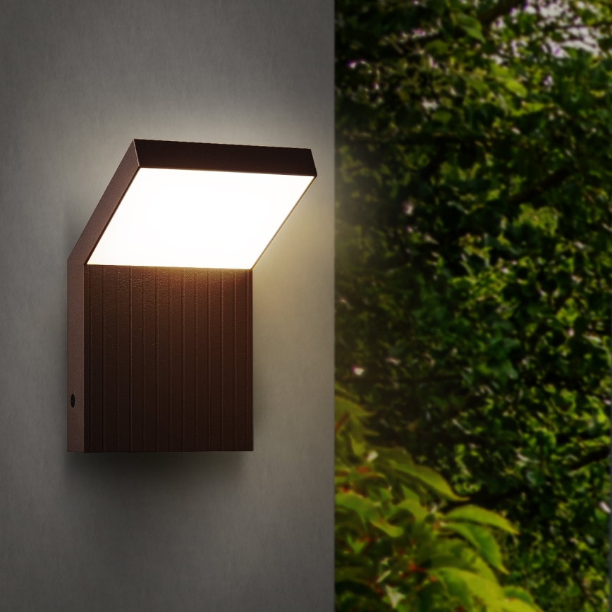 Brilagi - LED buitenwandlamp RIANO LED/8W/230V bruin IP65