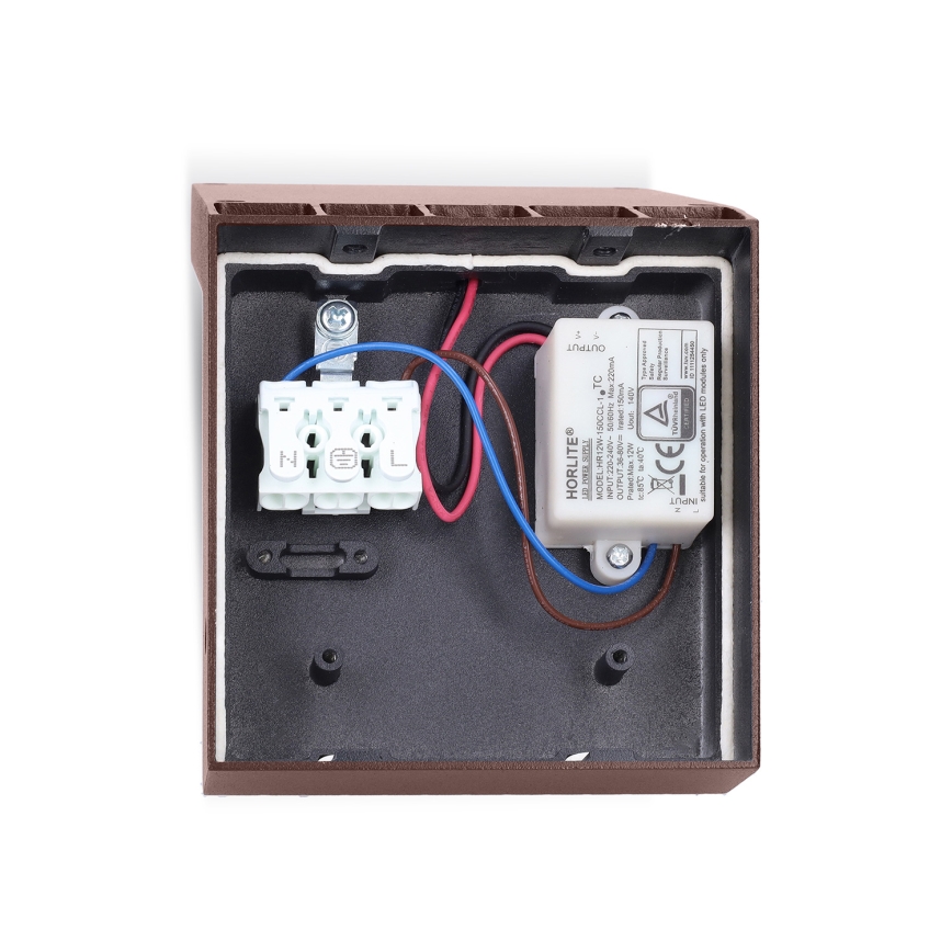 Brilagi - LED buitenwandlamp RIANO LED/8W/230V bruin IP65