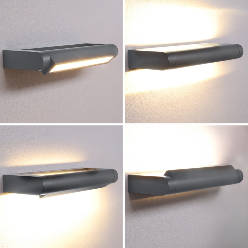 Brilagi - LED buitenwandlamp SALERNO LED/12W/230V 35,5 cm antraciet IP65