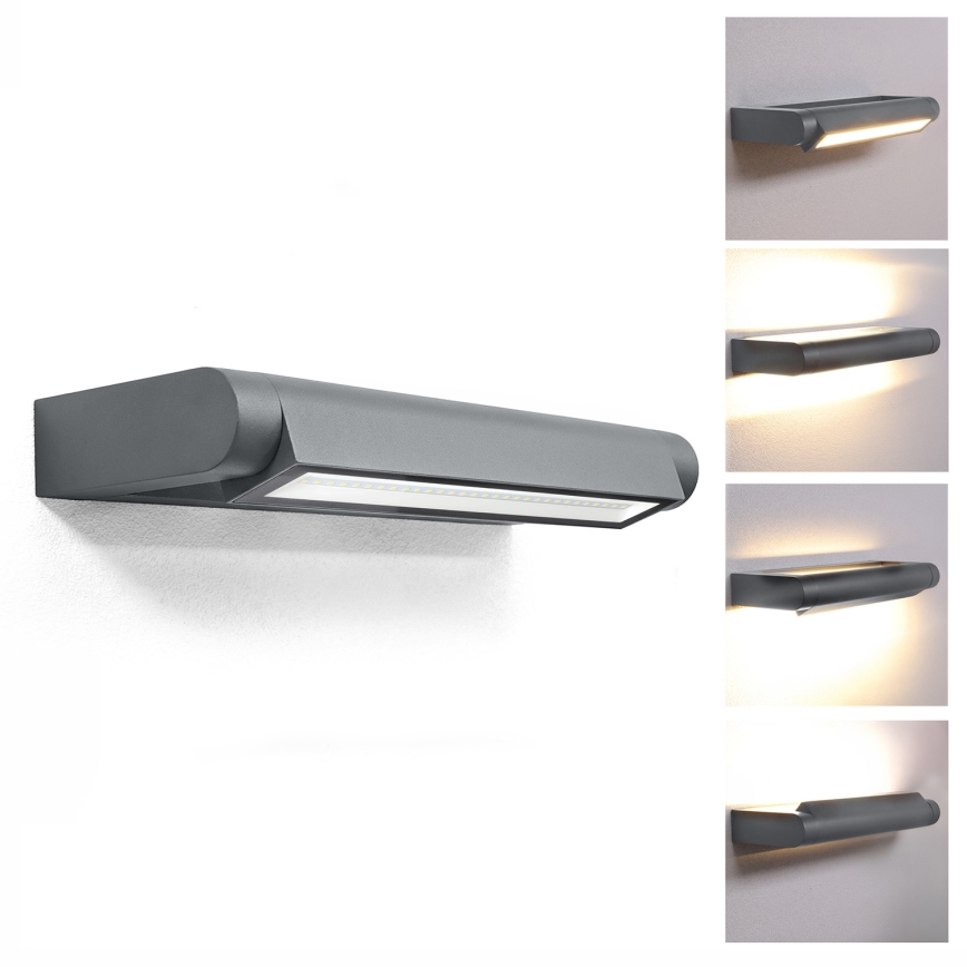 Brilagi - LED buitenwandlamp SALERNO LED/12W/230V 35,5 cm antraciet IP65
