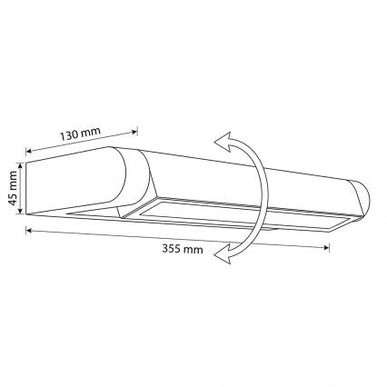 Brilagi - LED buitenwandlamp SALERNO LED/12W/230V 35,5 cm antraciet IP65