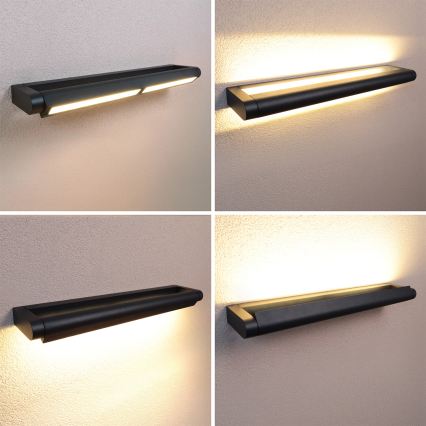 Brilagi - LED buitenwandlamp SALERNO LED/24W/230V 66 cm zwart IP65