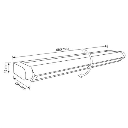 Brilagi - LED buitenwandlamp SALERNO LED/24W/230V 66 cm zwart IP65