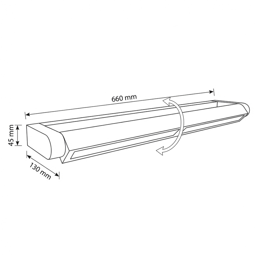 Brilagi - LED buitenwandlamp SALERNO LED/24W/230V 66 cm zwart IP65