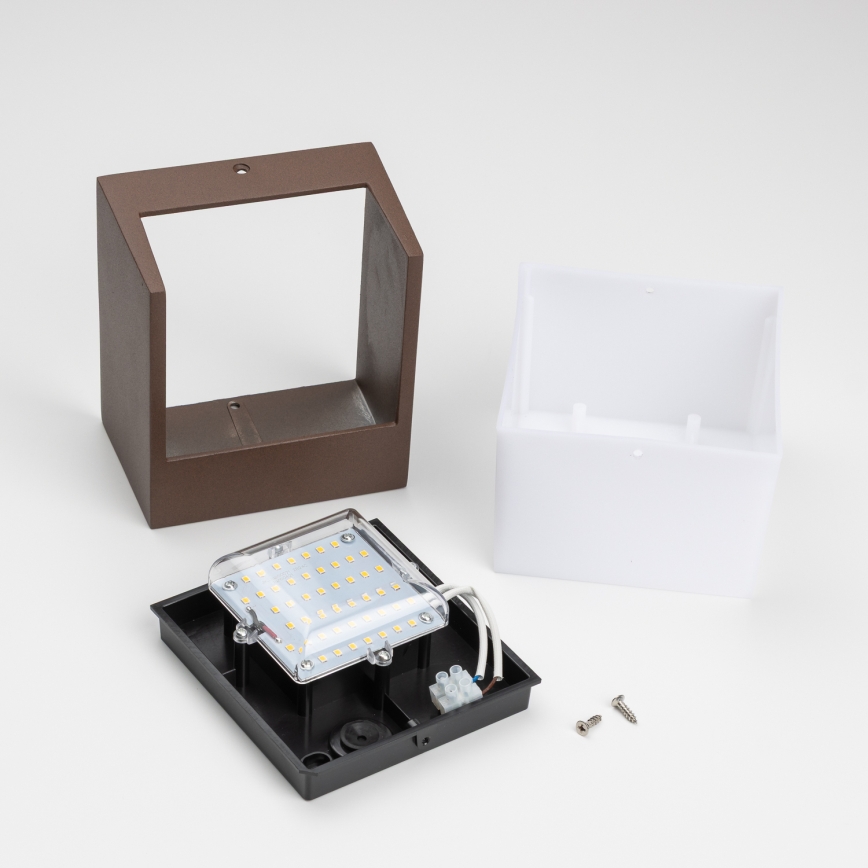 BRILAGI - LED buitenwandlamp TERNI LED/12W/230V bruin IP44