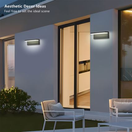 Brilagi - LED Buitenwandlamp TESSI LED/10W/230V antraciet IP54