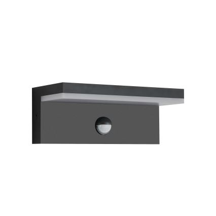 Brilagi - LED buitenwandlamp met sensor TESSI LED/10W/230V zwart IP54