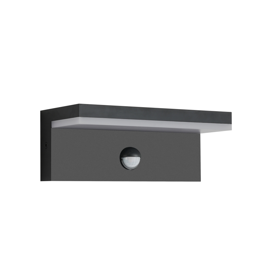 Brilagi - LED buitenwandlamp met sensor TESSI LED/10W/230V zwart IP54