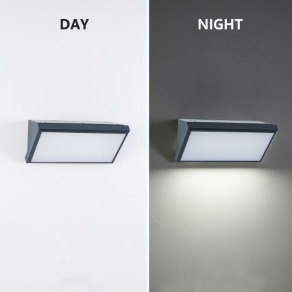 Brilagi - LED-dimbare buitenwandlamp TRIANGLE 1xE27/6W/230V 2700-6500K IP65 antraciet