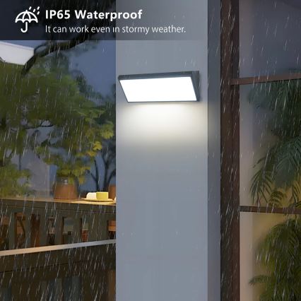 Brilagi - LED buitenwandlamp TRIANGLE LED/42W/230V 3000/4000/6500K antraciet IP65