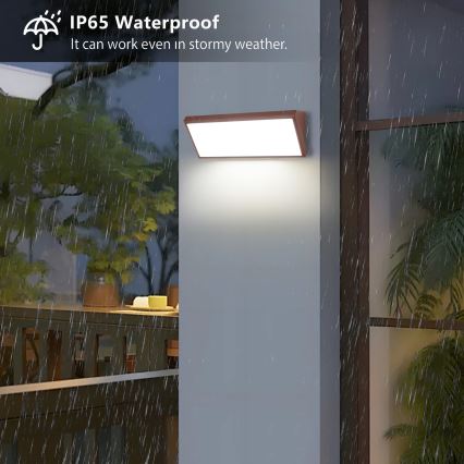 Brilagi - LED buitenwandlamp TRIANGLE LED/42W/230V 3000/4000/6500K bruin IP65