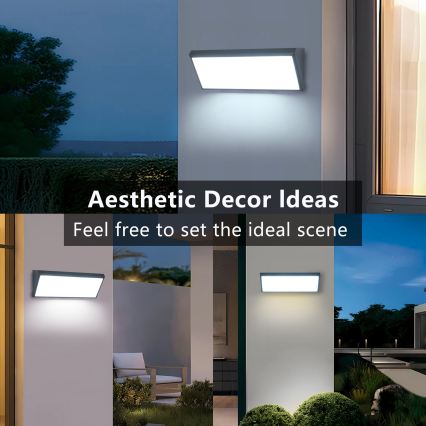 Brilagi - LED buitenwandlamp TRIANGLE LED/42W/230V antraciet IP65