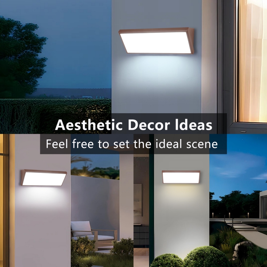 Brilagi - LED buitenwandlamp TRIANGLE LED/42W/230V bruin IP65