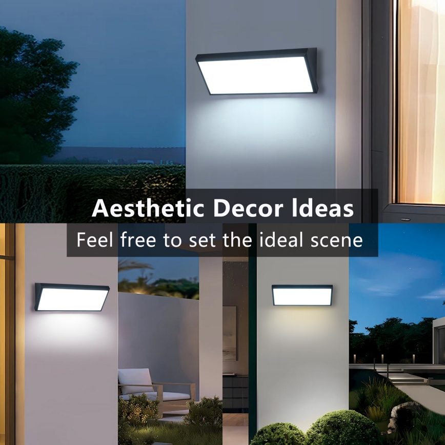 Brilagi - LED buitenwandlamp TRIANGLE LED/42W/230V zwart IP65