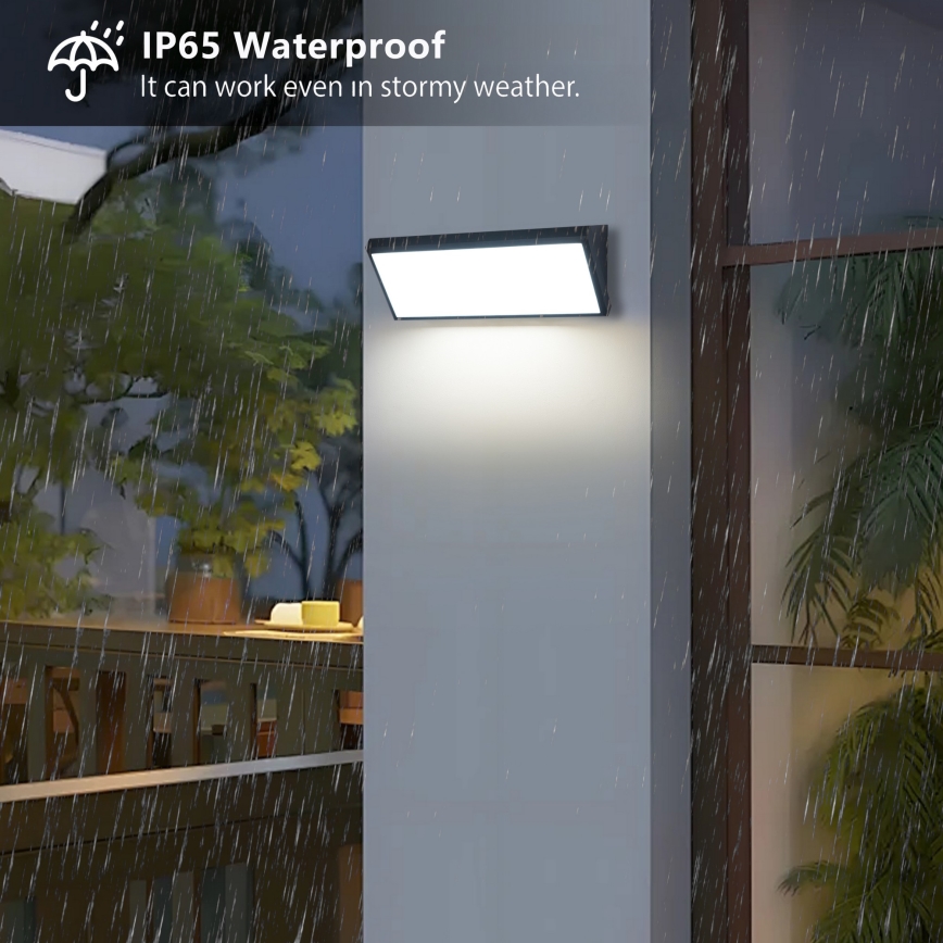 Brilagi - LED buitenwandlamp TRIANGLE LED/42W/230V zwart IP65