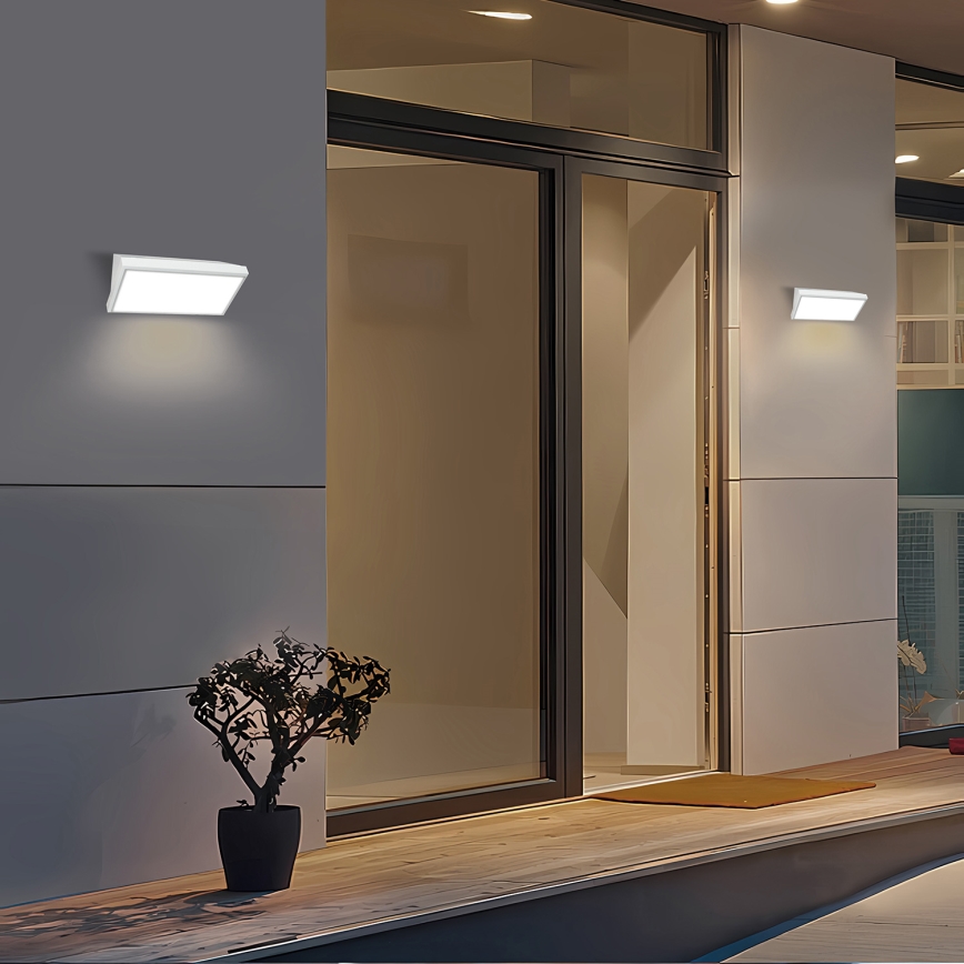 Brilagi - LED buitenwandlamp met sensor TRIANGLE LED/20W/230V wit IP65