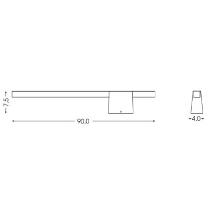 BRILAGI - LED Buitenwandlamp VELORA LED/12W/230V 90 cm IP44 antraciet