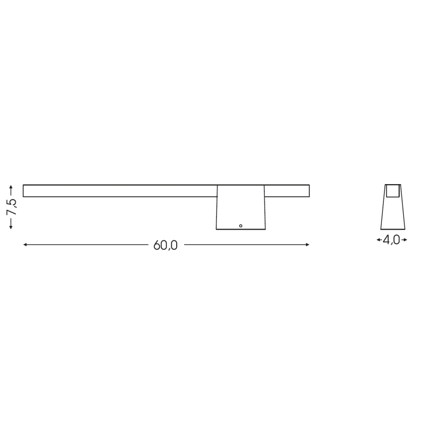 BRILAGI - LED Buitenwandlamp VELORA LED/9W/230V 60 cm IP44 bruin