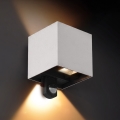 Brilagi - LED CUBE buitenwandlamp met sensor, 6W, 230V, grijs, IP65