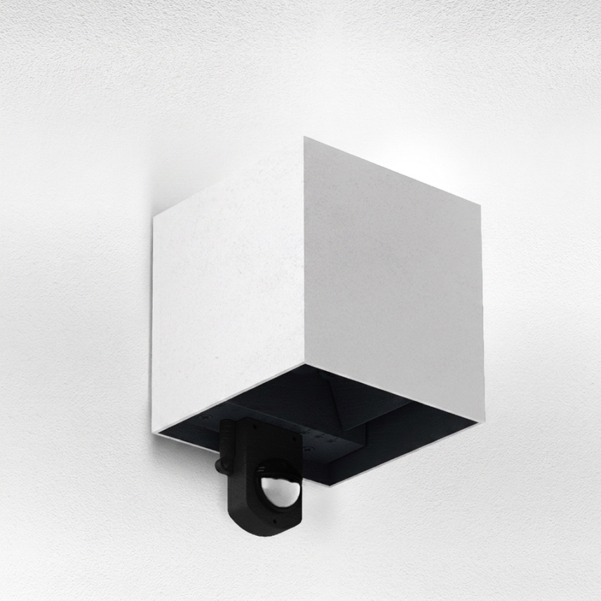 Brilagi - LED CUBE buitenwandlamp met sensor, 6W, 230V, grijs, IP65