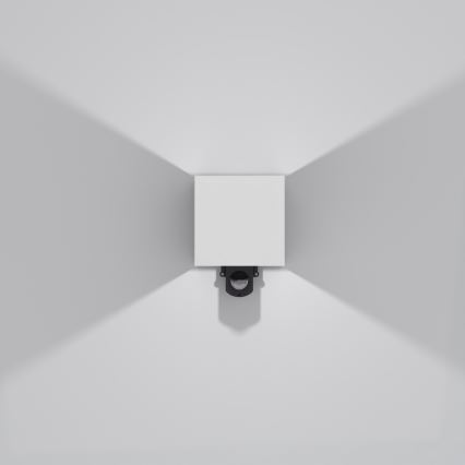 Brilagi - LED CUBE buitenwandlamp met sensor, 6W, 230V, grijs, IP65