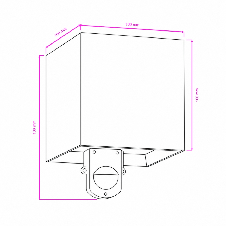 BRILAGI - LED CUBE buitenwandlamp met sensor, 6W, 230V, grijs, IP65