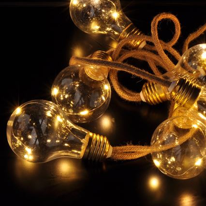 Brilagi - LED decoratieve lichtslinger 10xLED/3xAA 1,8m warm wit