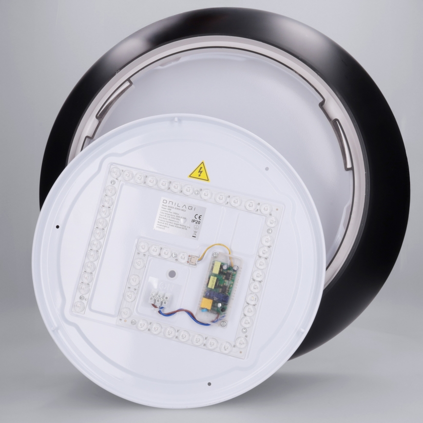 Brilagi - LED-dimbare plafondlamp ALVA LED/48W/230V 3000-6500K Ø 51 cm zwart + afstandsbediening