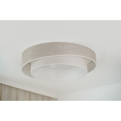 Brilagi - LED-dimbare plafondlamp DOVER SHINE LED/24W/230V Ø 60 cm 3000/4000/6500K grijs/crème + afstandsbediening