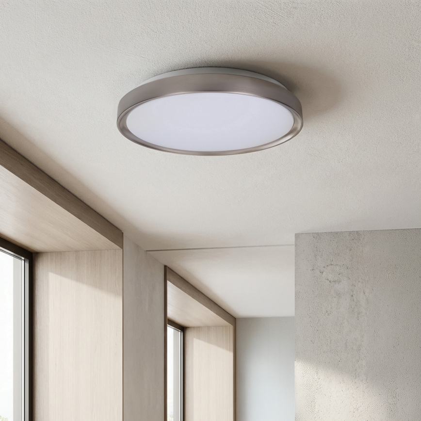 Brilagi - Dimbare LED-plafondlamp FANCIA LED/48W/230V 3000-6500K Ø 39 cm zilverkleurig + afstandsbediening