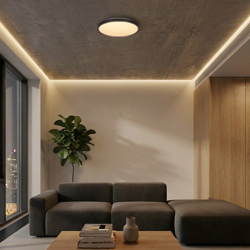 Brilagi - Dimbare LED-plafondlamp FANCIA LED/48W/230V 3000-6500K Ø 39 cm zilverkleurig + afstandsbediening