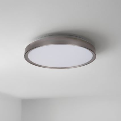 Brilagi - Dimbare LED-plafondlamp FANCIA LED/48W/230V 3000-6500K Ø 39 cm zilverkleurig + afstandsbediening