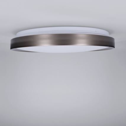 Brilagi - Dimbare LED-plafondlamp FANCIA LED/48W/230V 3000-6500K Ø 39 cm zilverkleurig + afstandsbediening