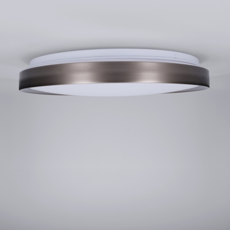 Brilagi - Dimbare LED-plafondlamp FANCIA LED/48W/230V 3000-6500K Ø 39 cm zilverkleurig + afstandsbediening