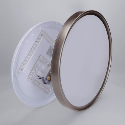Brilagi - Dimbare LED-plafondlamp FANCIA LED/48W/230V 3000-6500K Ø 39 cm zilverkleurig + afstandsbediening