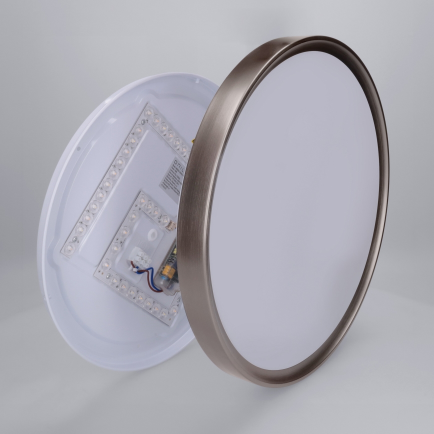 Brilagi - Dimbare LED-plafondlamp FANCIA LED/48W/230V 3000-6500K Ø 39 cm zilverkleurig + afstandsbediening