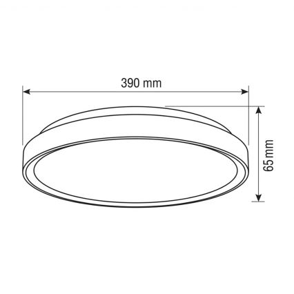 Brilagi - Dimbare LED-plafondlamp FANCIA LED/48W/230V 3000-6500K Ø 39 cm zilverkleurig + afstandsbediening