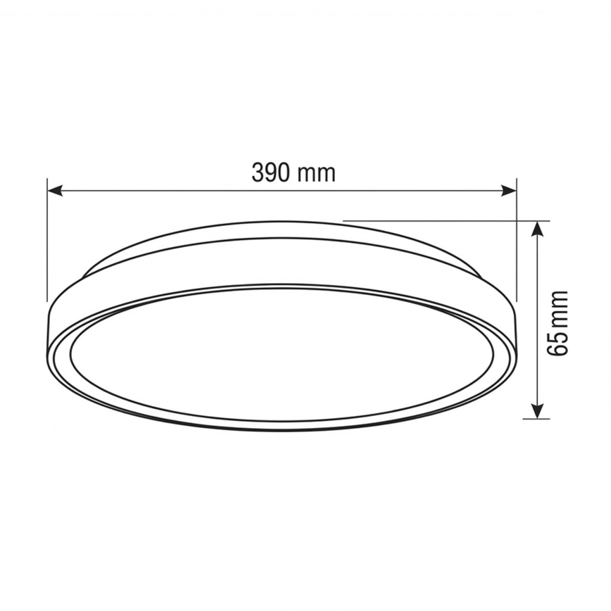 Brilagi - Dimbare LED-plafondlamp FANCIA LED/48W/230V 3000-6500K Ø 39 cm zilverkleurig + afstandsbediening
