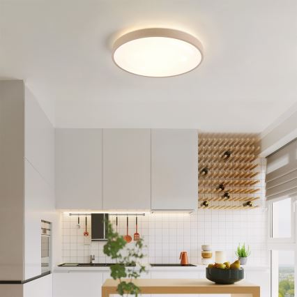 Brilagi - LED dimbare plafondlamp GLASS POOL DOUBLE LED/48W/230V 3000-6000K 40 cm beige + afstandsbediening