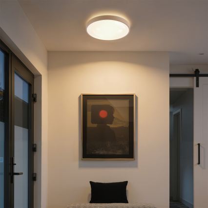 Brilagi - LED dimbare plafondlamp GLASS POOL DOUBLE LED/48W/230V 3000-6000K 40 cm beige + afstandsbediening