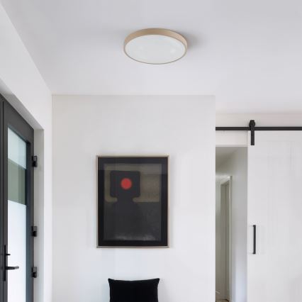 Brilagi - LED dimbare plafondlamp GLASS POOL DOUBLE LED/48W/230V 3000-6000K 40 cm beige + afstandsbediening