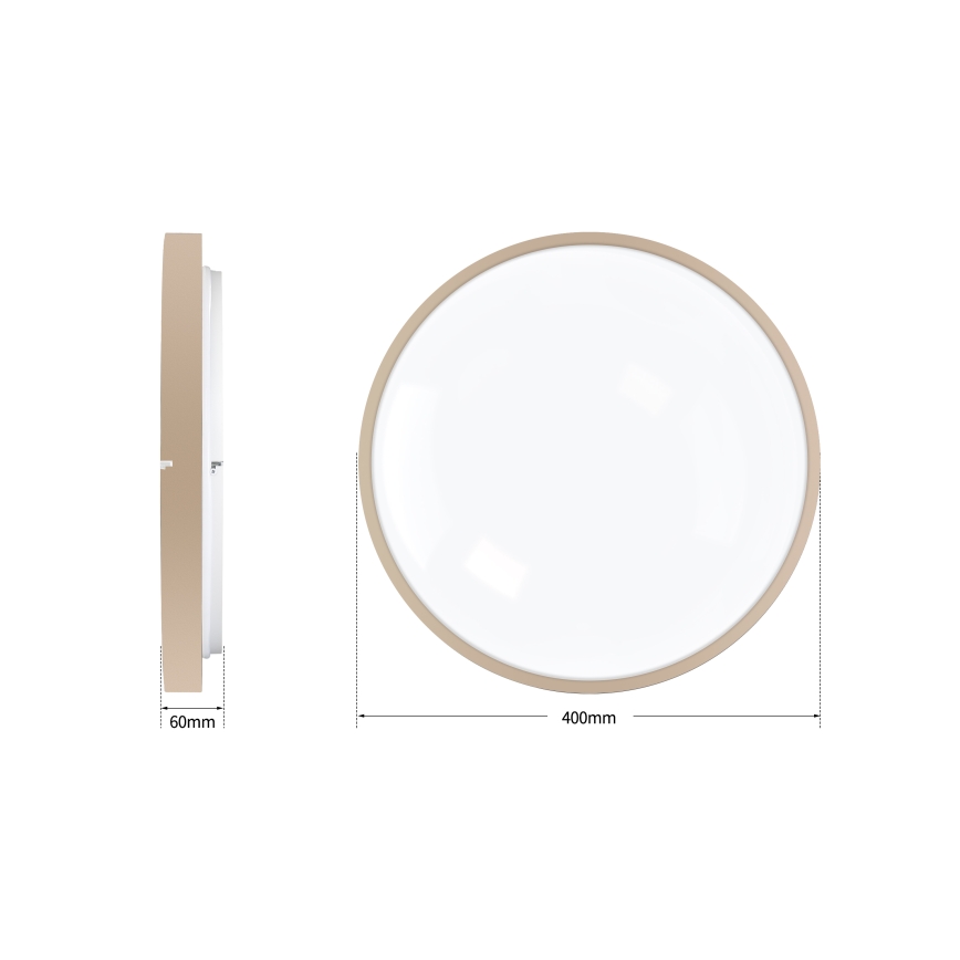 Brilagi - LED dimbare plafondlamp GLASS POOL DOUBLE LED/48W/230V 3000-6000K 40 cm beige + afstandsbediening